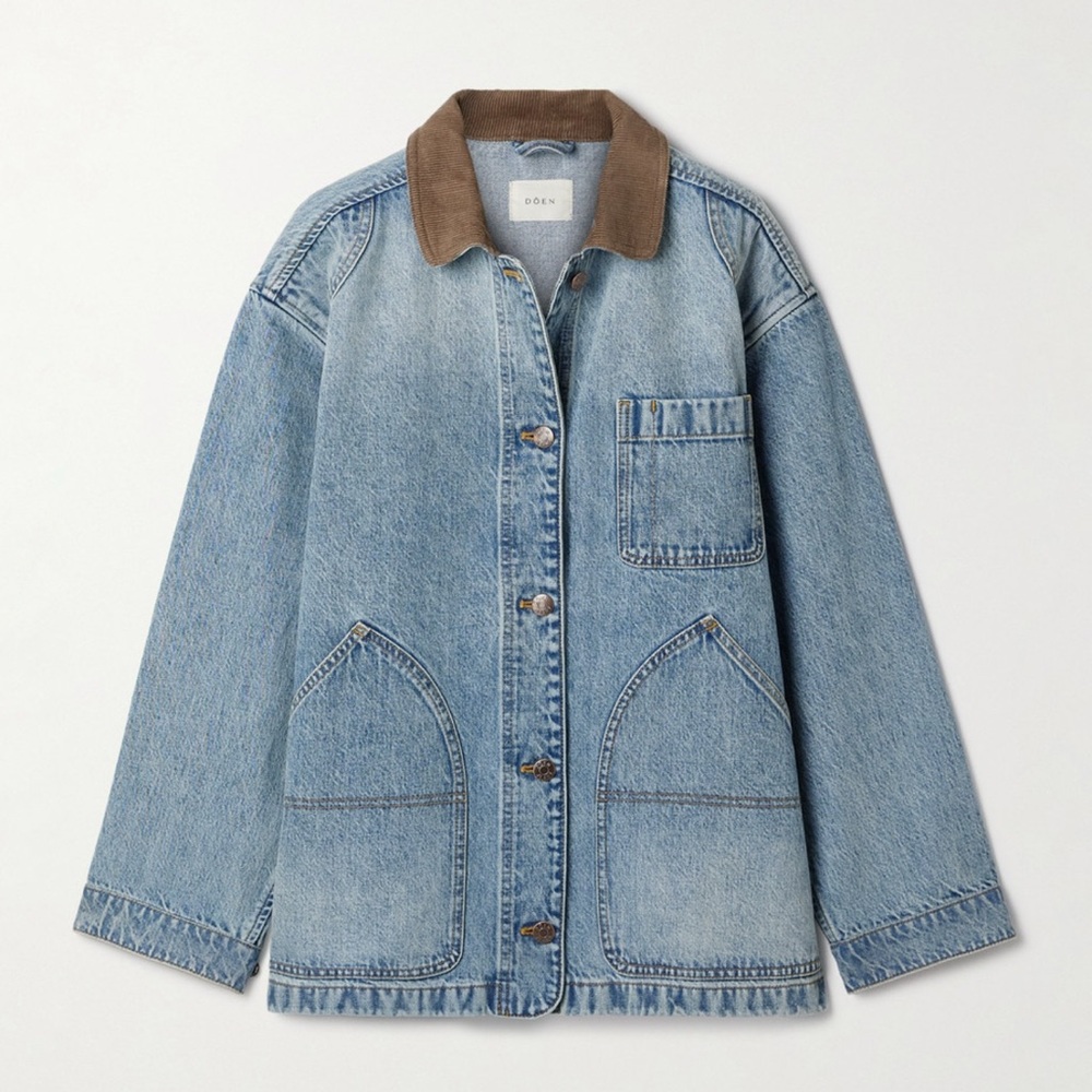Doen Pascual Corduroy Trimmed Denim Jacket